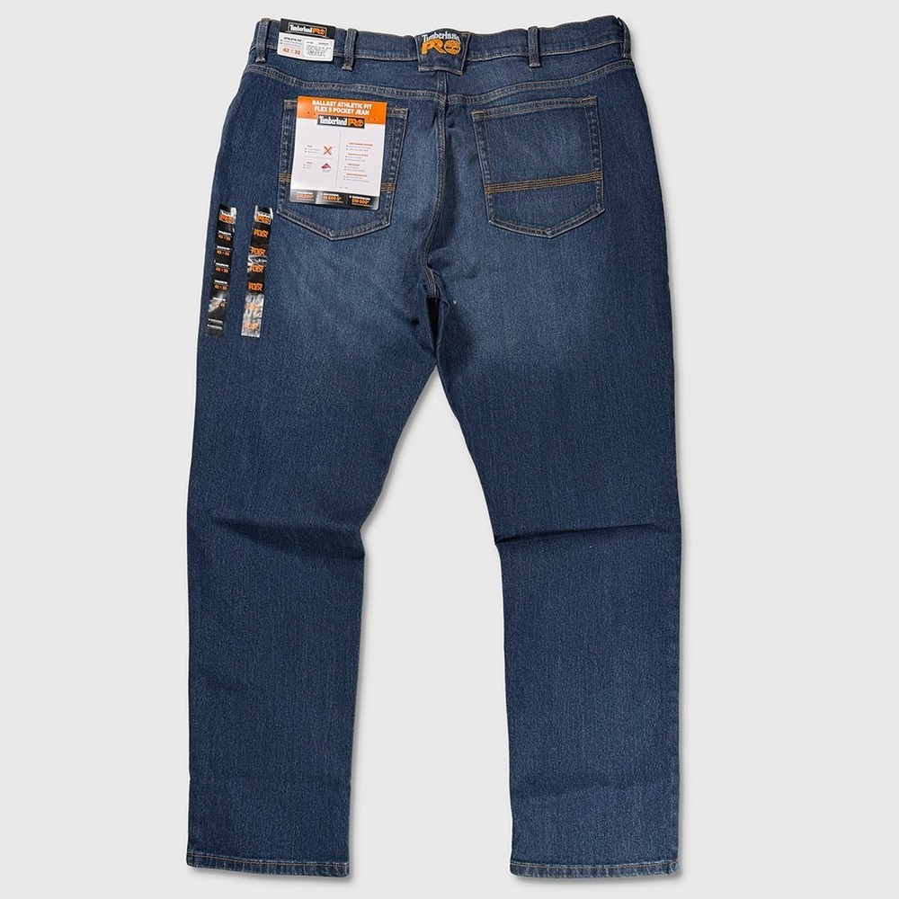 Mens Timberland PRO Ballast Athletic Fit Flex Jeans - NWT 42 x 32 - #48896-G7